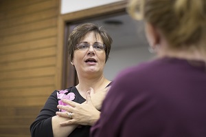 Dr. Barbara Garrett, professor of ASL Interpreting at William Woods.